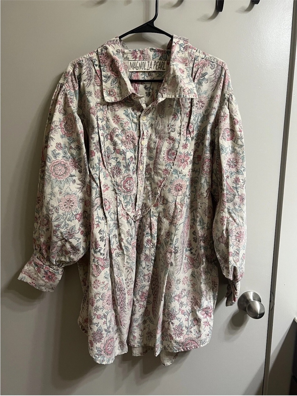 Magnolia Pearl Cream Floral Button-Up Blouse